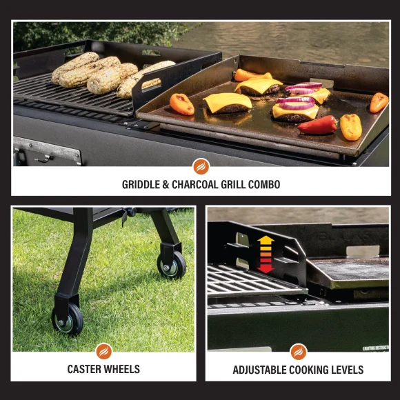 Blackstone Duo 17 Griddle and Charcoal Grill Combo - MadeInUSA - Image 9